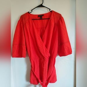 Lane bryant red blouse